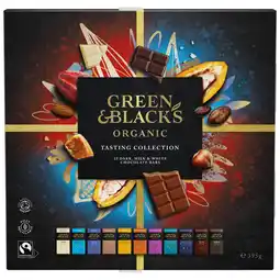 Tesco Green & blacks organic tasting collection boxed chocolates 395g offer
