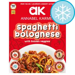 Tesco Annabel karmel frozen hidden vegetable bolognese 200g offer