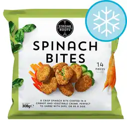 Tesco Strong roots spinach bites 308g offer