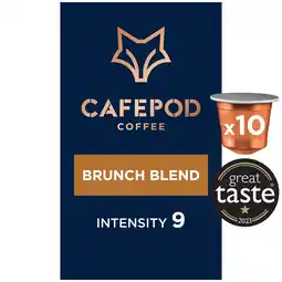 Tesco Cafepod craft coffee brunch blend 10 pack 55g offer