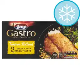 Tesco Youngs gastro 2 crispy lemon basa fillets 310g offer