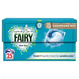 Tesco Fairy non biological washing pods 25 washes 532.5g offer