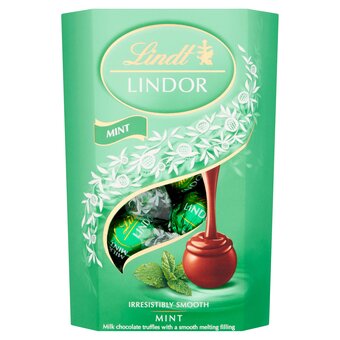 Tesco Lindt lindor milk mint 200g offer