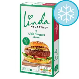 Tesco Linda mccartney 2 vegetarian quarter pounder burgers 227g offer