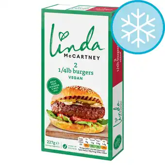 Tesco Linda mccartney 2 vegetarian quarter pounder burgers 227g offer