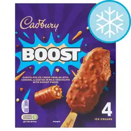 Tesco Cadbury boost ice cream sticks 4x90ml offer