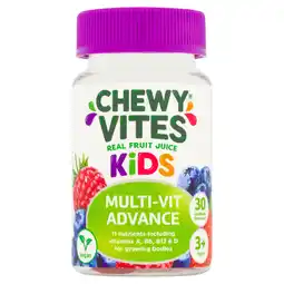 Tesco Chewy vites kids multivitamin advance fruit gummies 30 pack offer