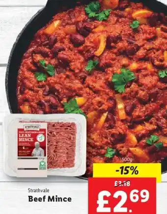 Lidl Strathvale Beef Mince 500g offer