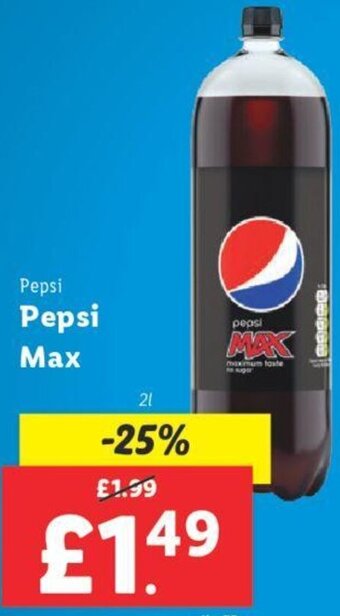 Lidl Pepsi Max 2L offer