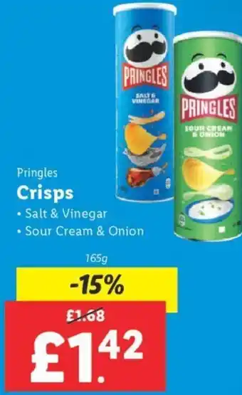 Lidl Pringles Crisps 165g offer
