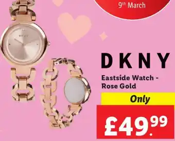 Lidl DKNY Eastside Watch-Rose Gold offer