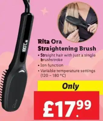Lidl Rita Ora Straightening Brush offer