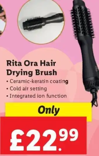 Lidl Rita Ora Hair Drying Brush offer