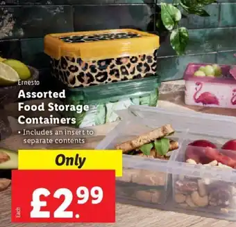 Lidl Ernesto Assorted Food Storage Containers offer