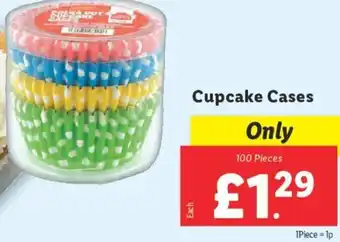Lidl Cupcake Cases 100 Pieces offer