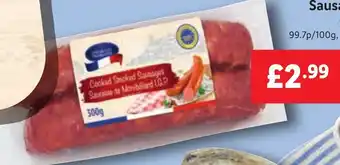Lidl Cooked Smoked Sausages 300g offer
