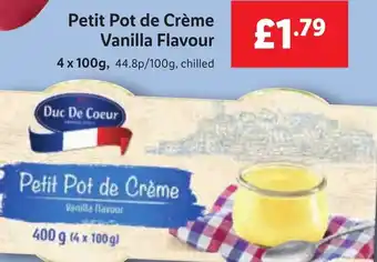 Lidl Petit Pot de Crème Vanilla Flavour 4 x 100g offer