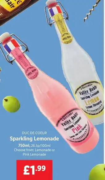 Lidl Sparkling Lemonade 750ml offer