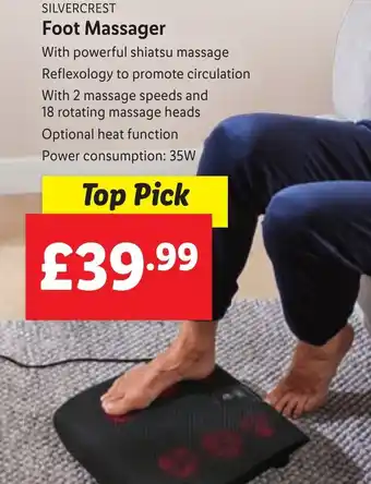 Lidl Silvercrest Foot Massager offer