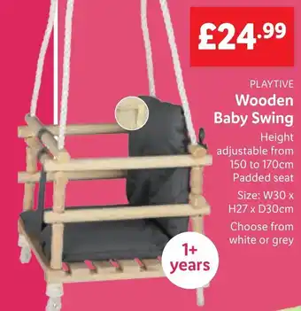 Lidl Playtive Wooden Baby Swing offer