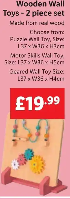 Lidl Wooden Wall Toys-2 piece Set offer