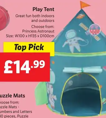 Lidl Play Tent offer