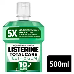 Tesco Listerine teeth & gum mouthwash 500ml offer