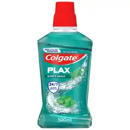 Tesco Colgate plax soft mint green af 500ml rrp offer