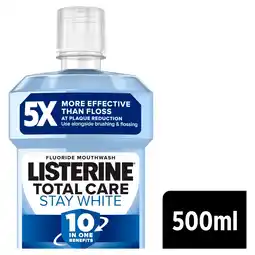 Tesco Listerine stay white mouthwash 500ml offer