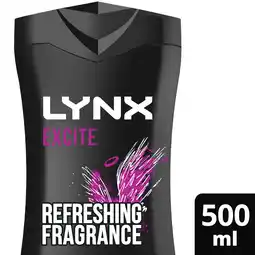 Tesco Lynx excite shower gel 500ml offer