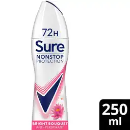 Tesco Sure 72 hour bright bouquet antiperspirant 250ml offer