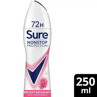 Tesco Sure 72 hour bright bouquet antiperspirant 250ml offer