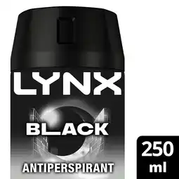 Tesco Lynx black antiperspirant deodorant spray 250ml offer