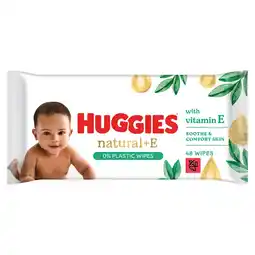 Tesco Huggies natural +e 0% plastic wipes 48 pack offer