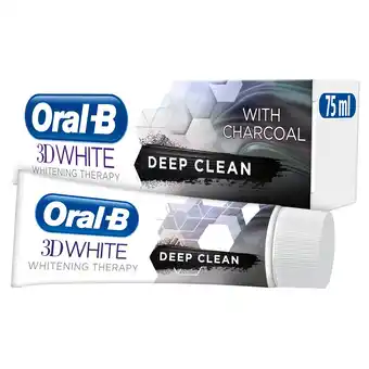 Tesco Oral-b 3d white therapy charcoal toothpaste 75ml offer