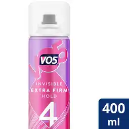 Tesco Vo5 extra firm hold hair spray 400ml offer