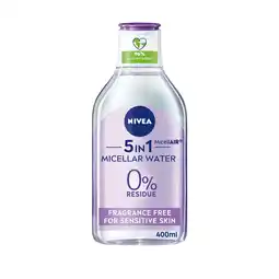 Tesco Nivea 5 in 1 micellair water sensitive skin 400ml offer
