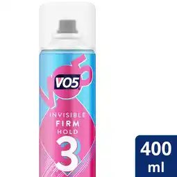 Tesco Vo5 firm hold hair spray 400ml offer