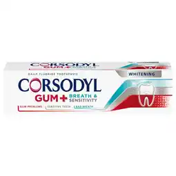 Corsodyl gum plus breath & sensitivity whitening 75ml