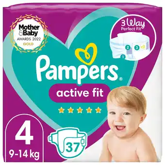 Tesco Pampers active fit size 4 37 nappies essential pack offer