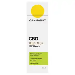 Tesco Cannaray oil drops 1500mg cbd lime 30ml offer