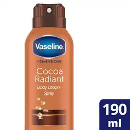Tesco Vaseline spray & care cocoa spray moisturiser 190ml offer