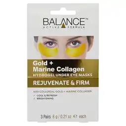 Tesco Balance active gold collagen eye mask 6gx3 offer