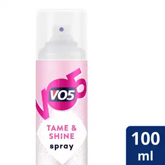 Tesco Vo5 smoothly does it tame & shine spray 100ml offer