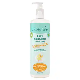 Tesco Childs farm fragrance free oatderma baby moisturiser 250ml offer
