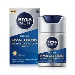 Tesco Nivea men anti age hyaluron face cream 50ml offer