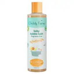 Tesco Childs farm fragrance free oatderma baby bubble bath 250ml offer
