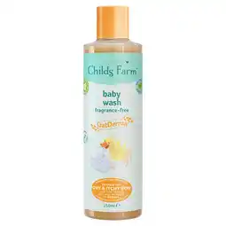Tesco Childs farm fragrance free oatderma baby wash 250ml offer