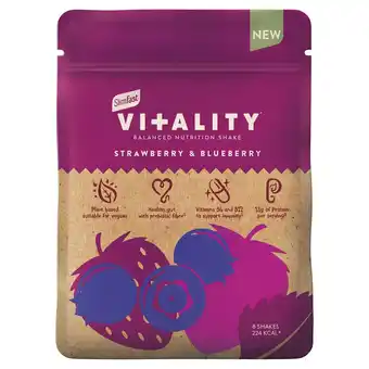 Tesco Slimfast vitality strawberry blueberry 8pk480g offer