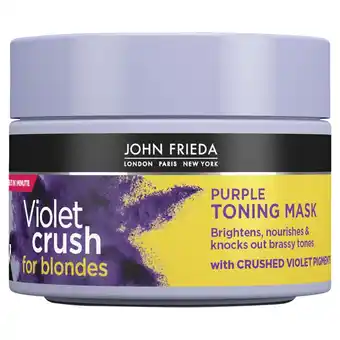 Tesco John frieda viol crush for blondes purple toning mask 250ml offer
